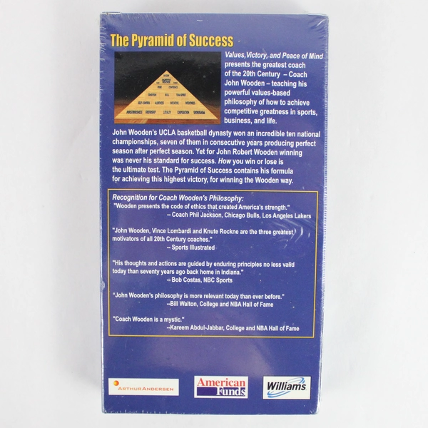 New Sealed John Wooden Values Victory and Peace of Mind VHS