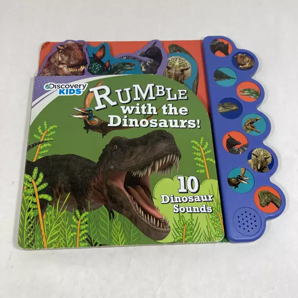 Rumble with the Dinosaurs Book by Parragon - 10 Sounds, Good Condition