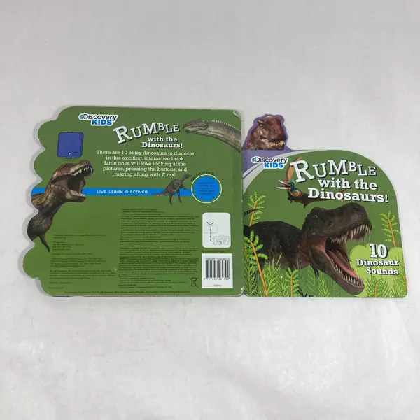 Rumble with the Dinosaurs Book by Parragon - 10 Sounds, Good Condition