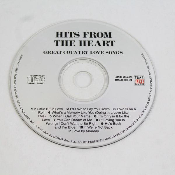Time Life Music Hits From The Heart Great Country Love Songs 1991 MCA Records