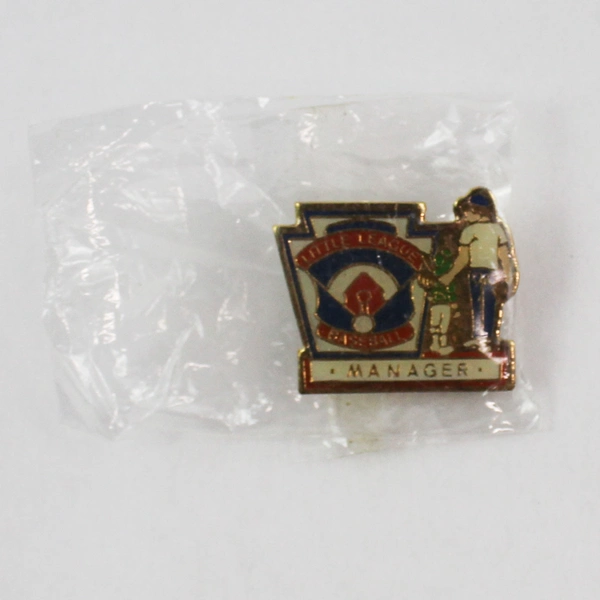 Sealed Little League Baseball Manager Pin - Vintage Sports Memorabilia