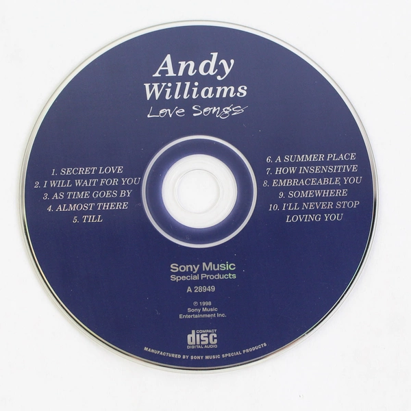 Music CD Love Songs by Andy Williams 1998 Sony Music Special Products