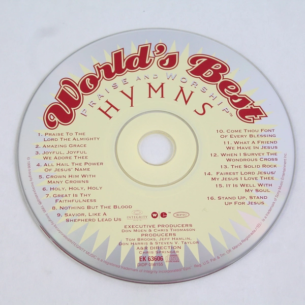 World's Best Praise And Worship Hymns 1999 Music CD Various Artists Integrity