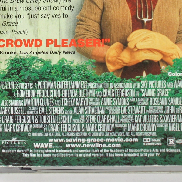 Saving Grace VHS 2000 New Line Home Entertainment