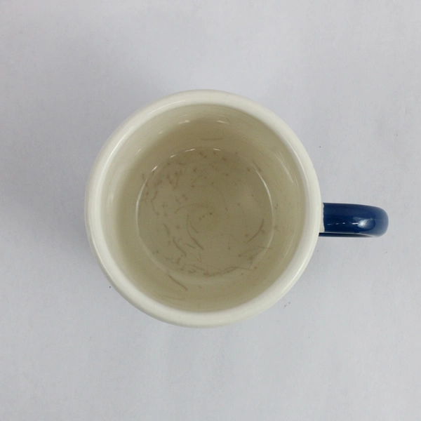 Set of 2 Italian Unbranded Ceramic Mugs With Blue Scale Pattern Italy