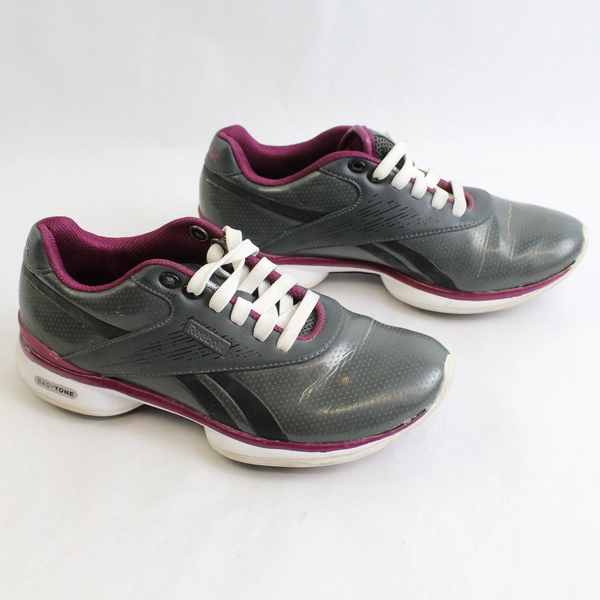 Reebok Easy Tone Sneakers Women's Size 6 EUR 36 Gray Purple 