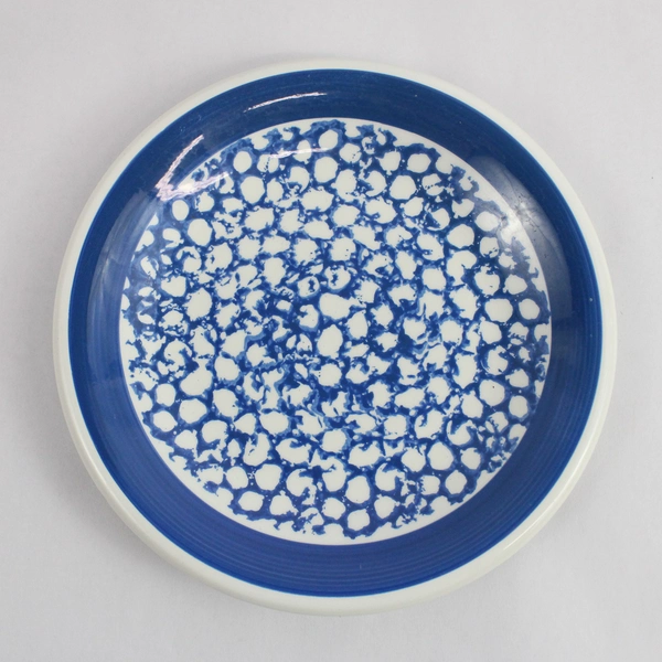 Lot of 7 Italian Unbranded Ceramic Side Plates With Scale Pattern