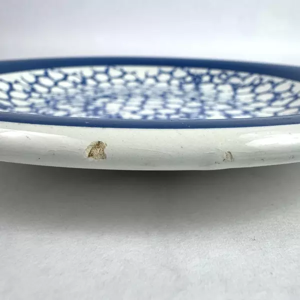 Lot of 7 Italian Unbranded Ceramic Side Plates With Scale Pattern