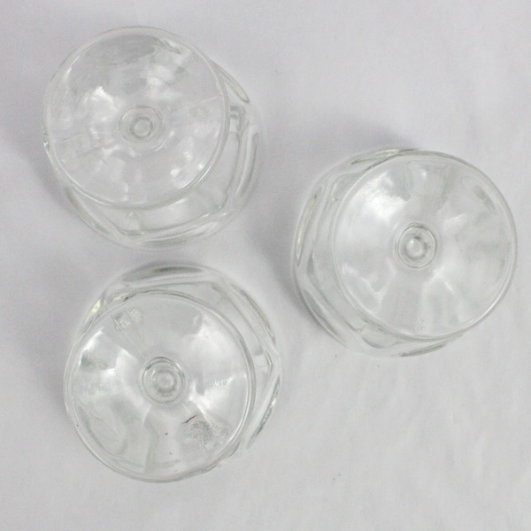 Vintage Clear Glass Lot of 3 Fruit Dessert Bowls Shrimp Cocktail 2.75" x 3"