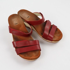Fancy Me by Wolky Wedge Heel Sandal Women's 39 Red Straps