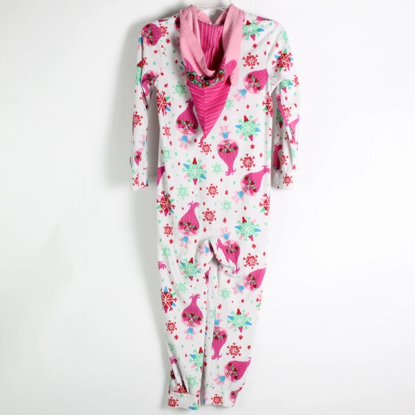 DreamWorks Trolls Christmas One-Piece Pajamas Girls Size Large