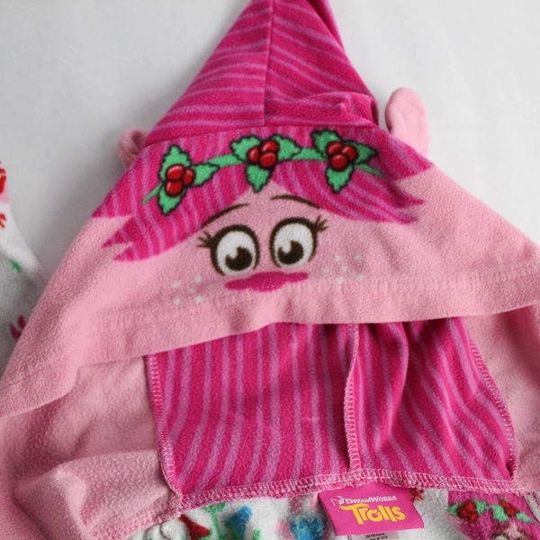 DreamWorks Trolls Christmas One-Piece Pajamas Girls Size Large