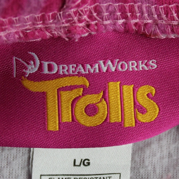 DreamWorks Trolls Christmas One-Piece Pajamas Girls Size Large