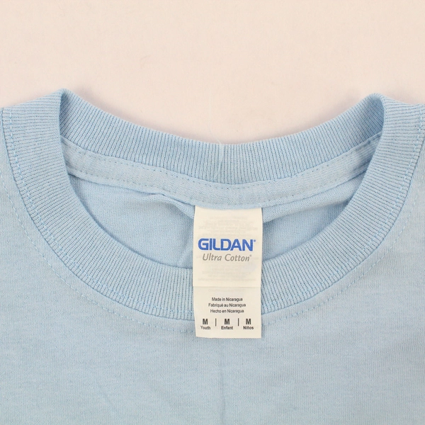 Gildan Farm Girl Baby Blue Short Sleeve T-Shirt Size M