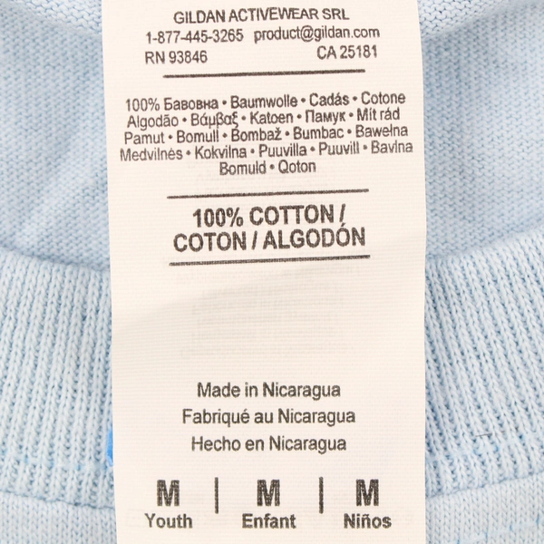 Gildan Farm Girl Baby Blue Short Sleeve T-Shirt Size M