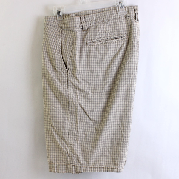 Old Navy Shorts Men's Size 34W Brown Plaid 100% Cotton