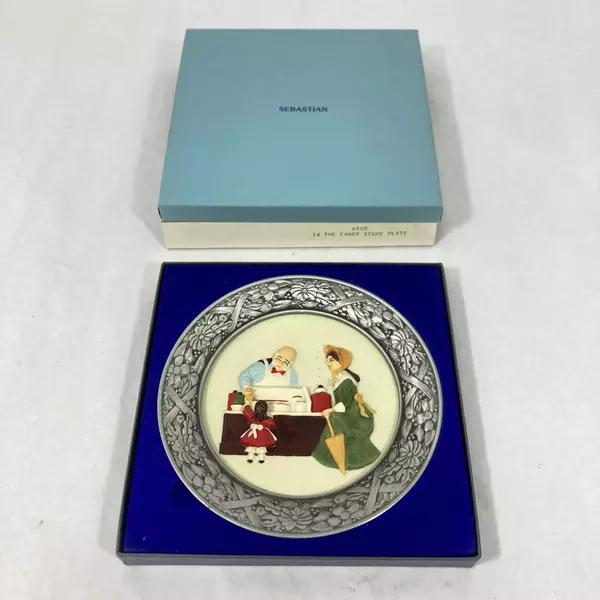 1979 Sebastian Collector Plate The Candy Store There Was A Time Series With Box