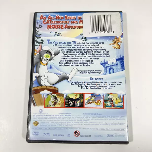 Tom and Jerry Tales DVD 2006 Warner Bros - Pre-Owned, Untested, Classic Cartoons
