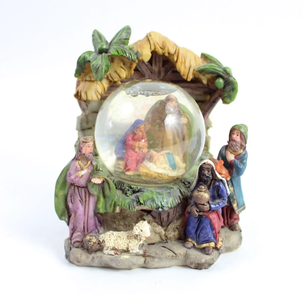 Rite Aid Snow Globe Nativity Scene Christmas 5"