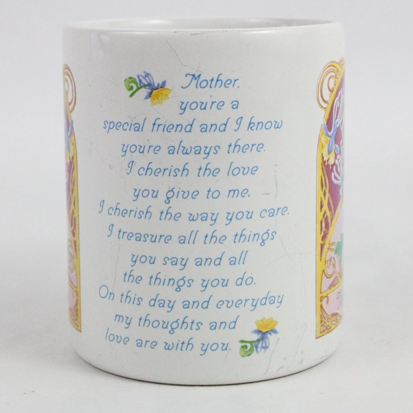 Avon To My Mom White Ceramic Coffee Cup Mug 3.75"