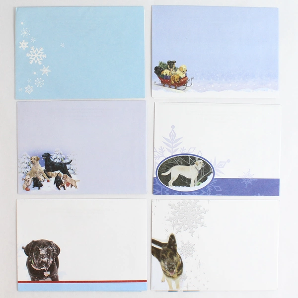 Lot of 6 Guiding Eyes For The Blind Christmas Greeting Cards