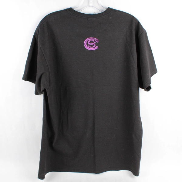 Delta Pro Weight Pink Country Printed Black Short Sleeve T-Shirt Size L