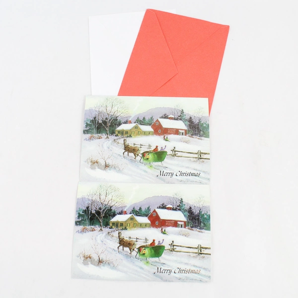 Lot of 9 Paper Magic Christmas Greeting Cards With 7 Envelopes