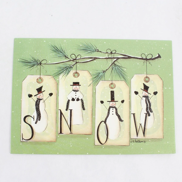 Lot of 9 Holly Ridge Snowman Christmas Greeting Cards 2007