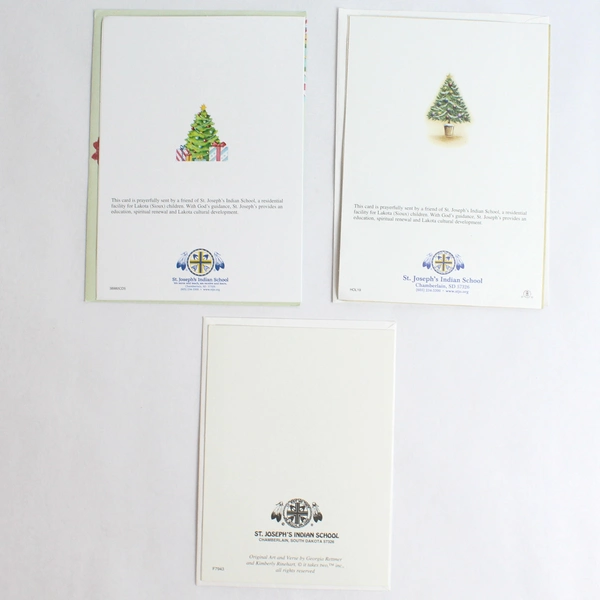 Lot of 9 St. Joseph's Indian School Christmas Greeting Cards