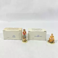 Lot of 2 Sebastian Miniatures Farmer 6226 and Farmer's Wife 6227 with Boxes