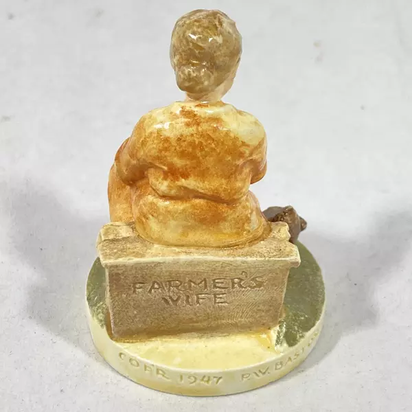 Lot of 2 Sebastian Miniatures Farmer 6226 and Farmer's Wife 6227 with Boxes