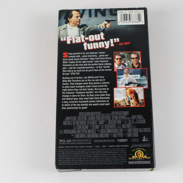 Bandits VHS Tape Movie 2001 Bruce Willis Billy Bob Thornton Cate Blanchett