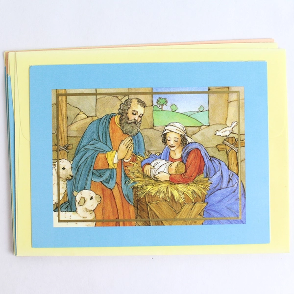 Lot of 7 Cleo Christmas Religious Christian Greeting Cards
