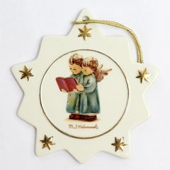 MJ Hummel ARS Porcelain Ceramic Star Handcrafted Christmas Ornament Angels