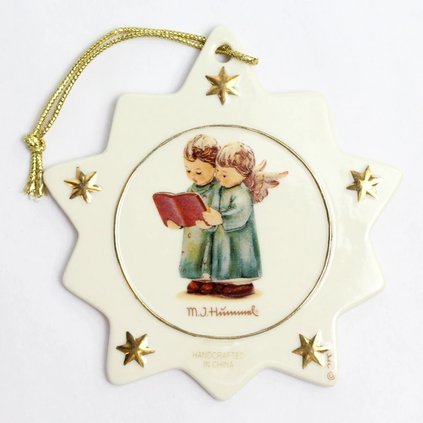 MJ Hummel ARS Porcelain Ceramic Star Handcrafted Christmas Ornament Angels