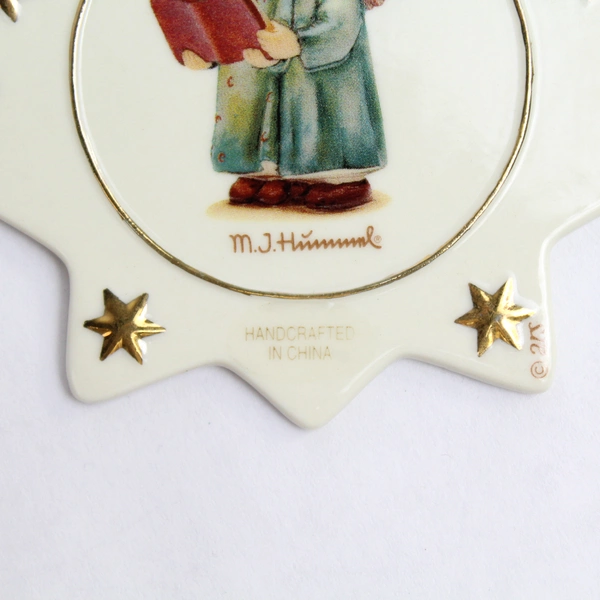 MJ Hummel ARS Porcelain Ceramic Star Handcrafted Christmas Ornament Angels