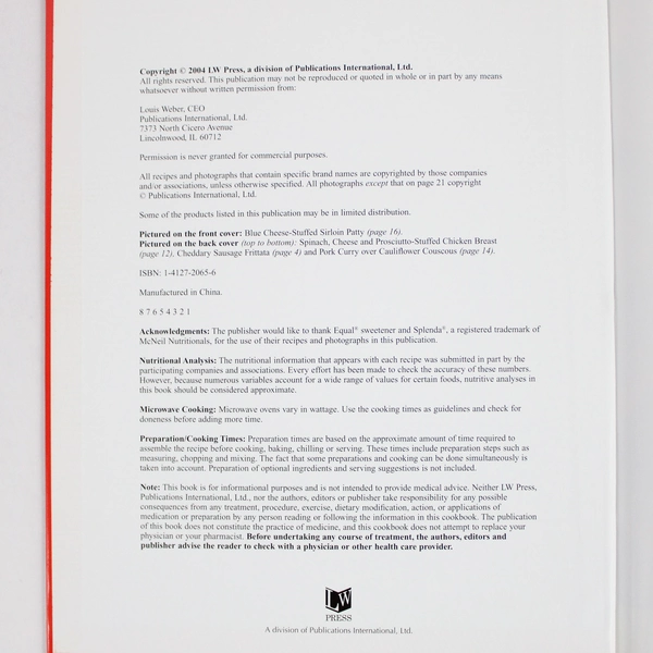 All-New Low-Carb Cookbook Recipes To Help You Lose Weight 2004 Hardcover