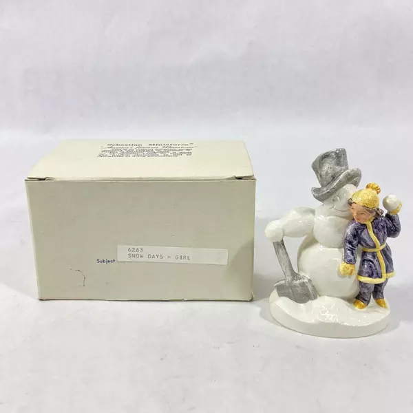 1979 LE Sebastian Miniature Snow Days Girl #6263 with Box – Limited Edition