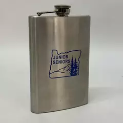 Oregon Juniors Seniors Logo 8 Ounce Stainless Steel Flask
