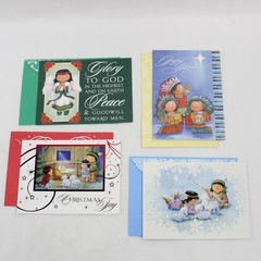 Lot of 4 St. Labre Indian School Christmas Greeting Cards and Envelopes