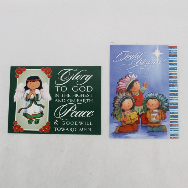 Lot of 4 St. Labre Indian School Christmas Greeting Cards and Envelopes