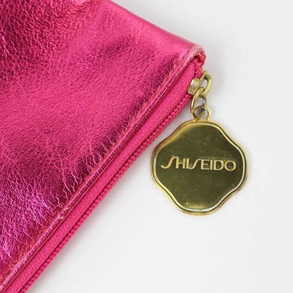 Shiseido Shiny Pink Makeup Toiletries Travel Bag - Pre-owned, Wear & Stains