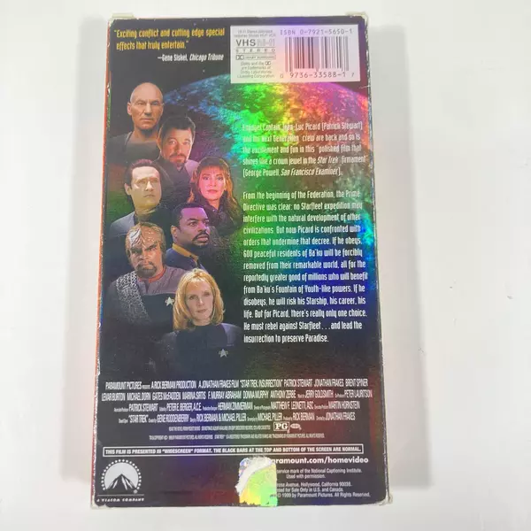 Star Trek Insurrection VHS 1999 Widescreen Pre-Owned Patrick Stewart