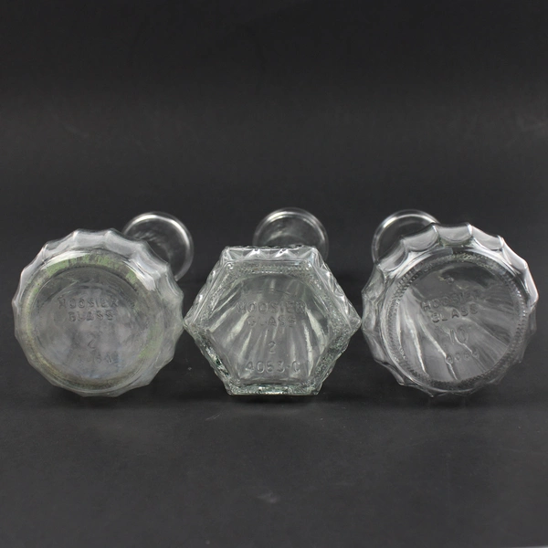 Lot of 3 Vintage Hoosier Clear Glass Bud Vases 6"