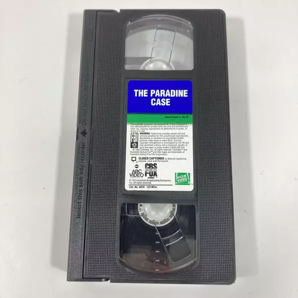 The Paradine Case VHS 1992 Hitchcock Collection Good Condition Collectible