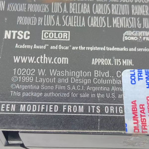 Tango VHS 1999 Sony Pictures Spanish Subtitled Pre-Owned Movie - Good Condition