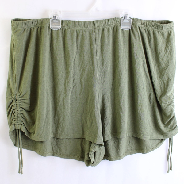 Adore Me Lounge Shorts Women's 3XL Elastic Waist Ruched Green Stretch
