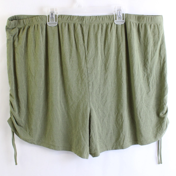 Adore Me Lounge Shorts Women's 3XL Elastic Waist Ruched Green Stretch