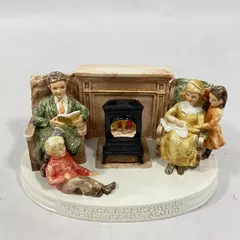 Vintage 1980 Sebastian Miniature America Remembers Family Reading Aloud 2102