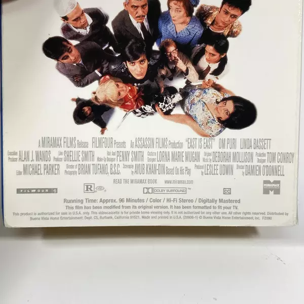 East Is East VHS 2000 Comedy R Rated MiraMax Pre-Owned Untested Collectible